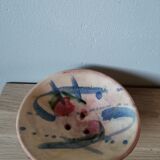 Soap dish or sponge holder vintage handmade in enamelled ceramic