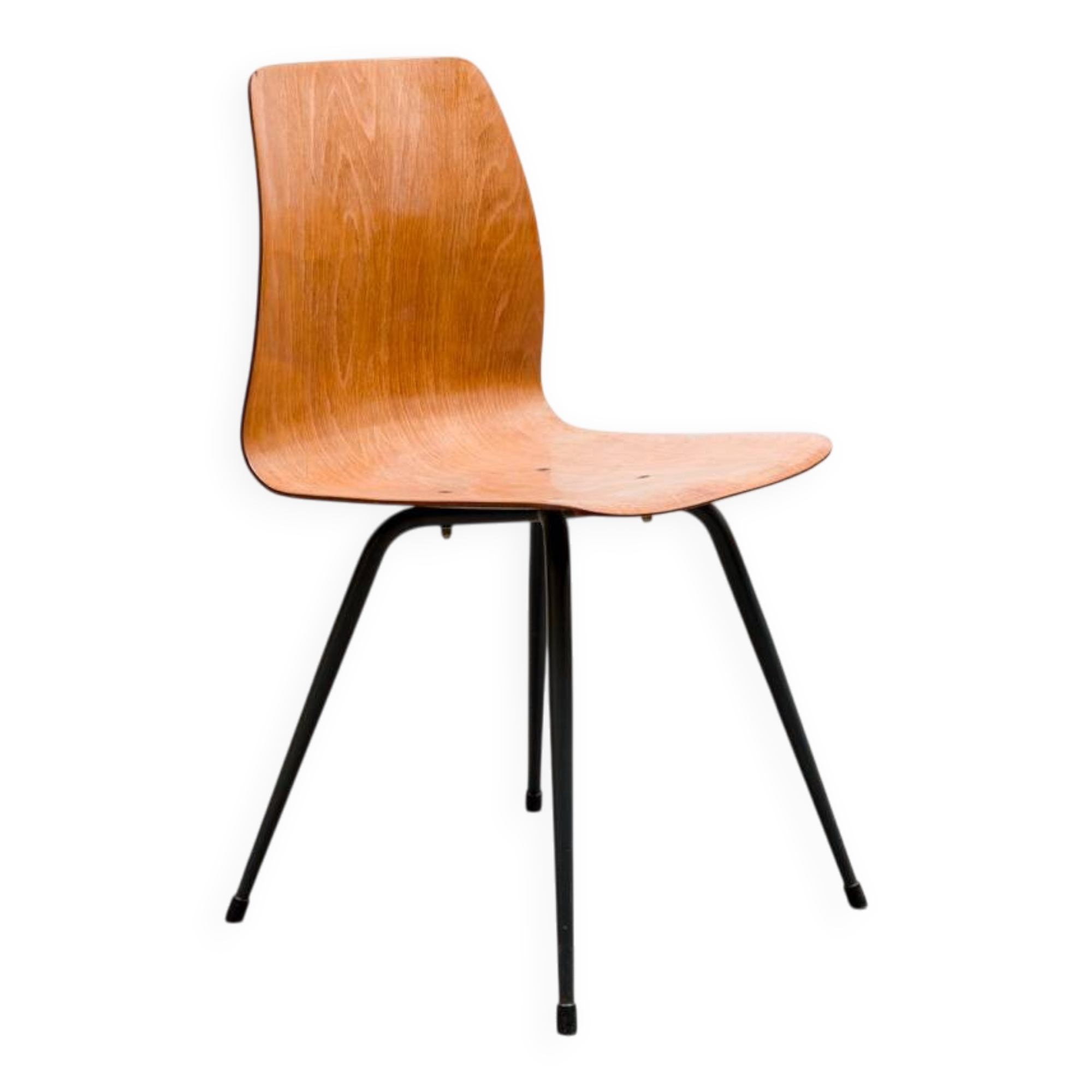 Set of 6 Pagholz chairs in a two-tone design, Pag Presswerke edition.