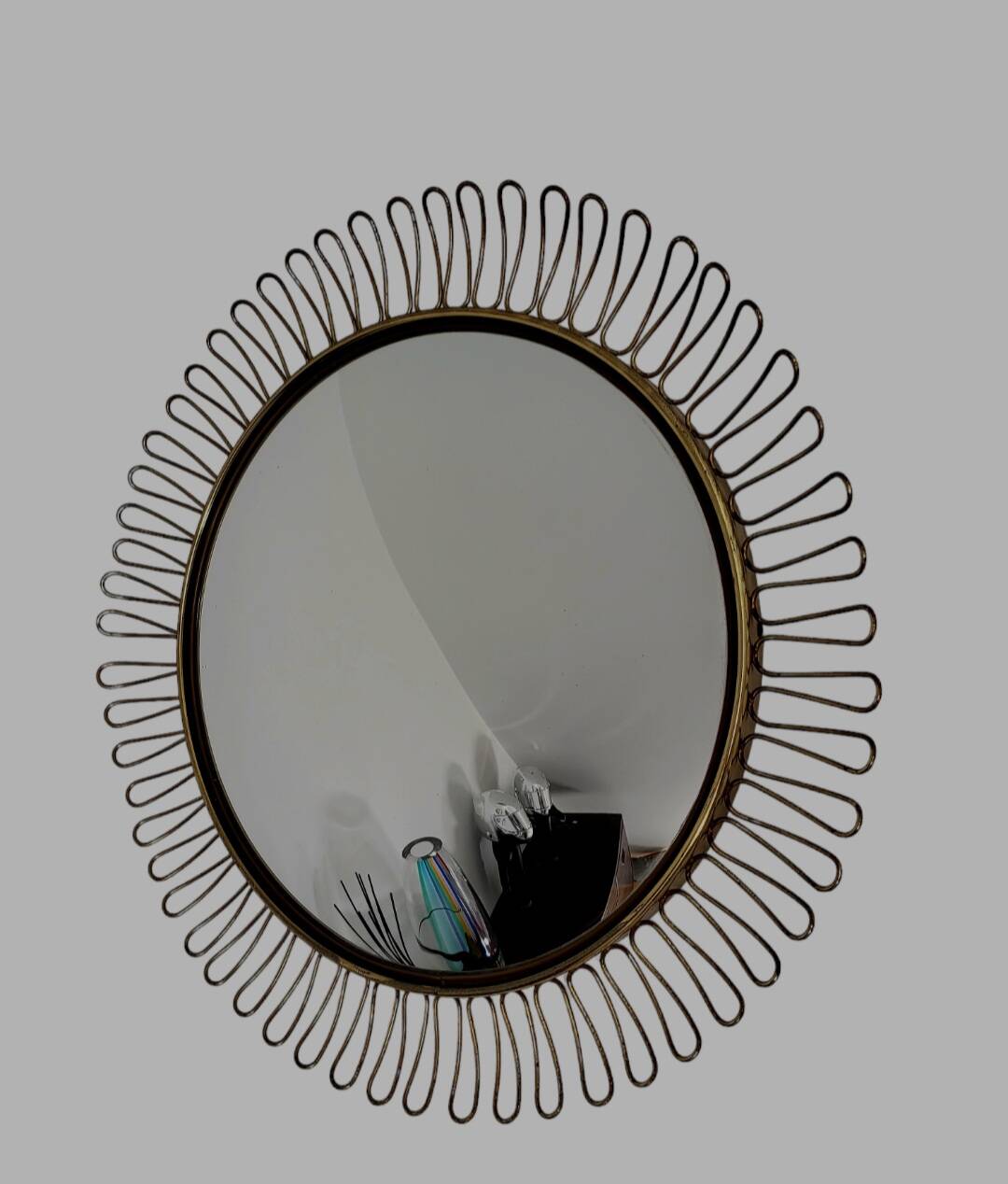 Bolspiegel en laiton du milieu du siècle Josef Frank, Svenskt, Zweden, jaren 60