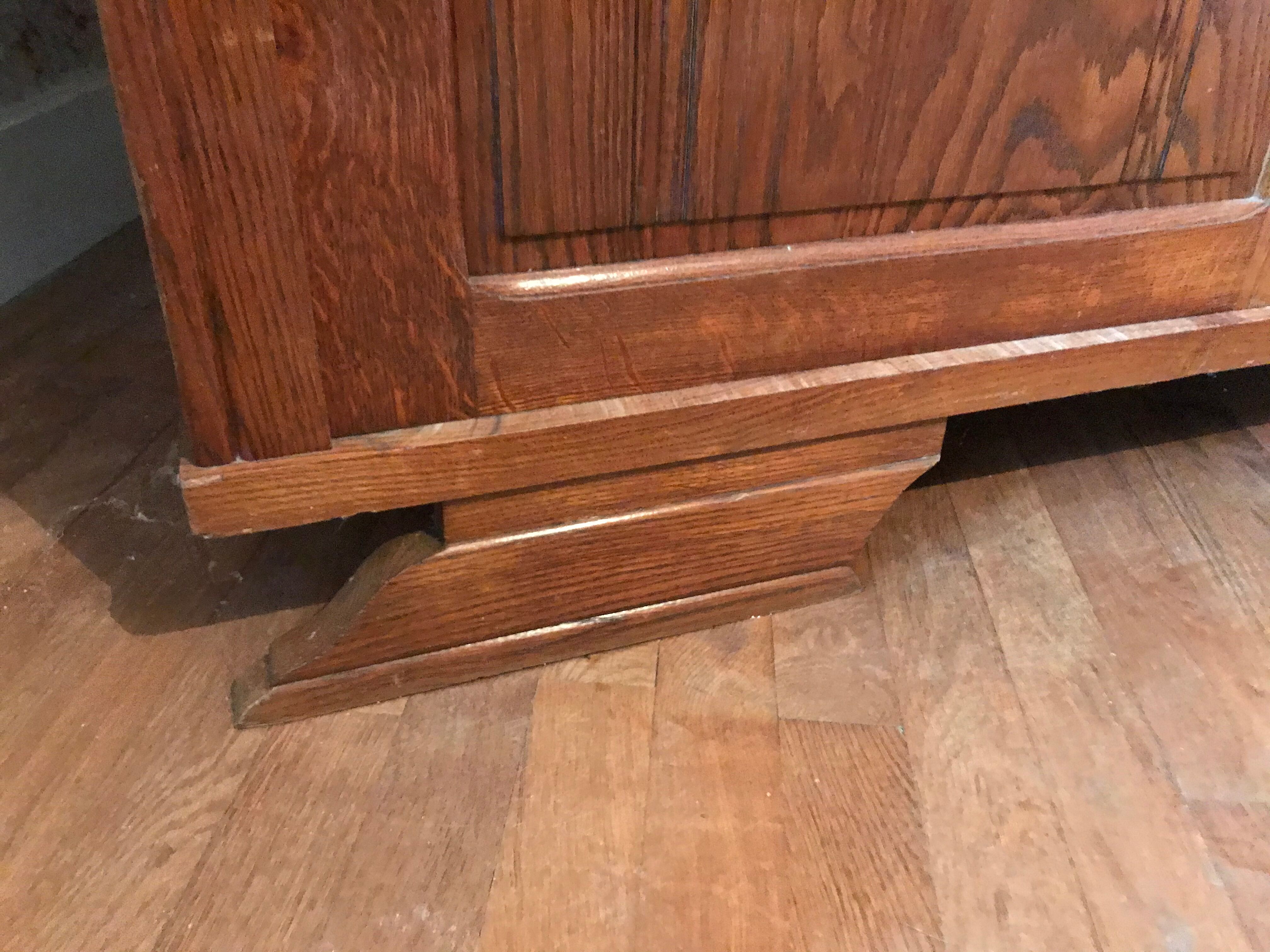 Wardrobe - Solid oak penderie Art Deco era