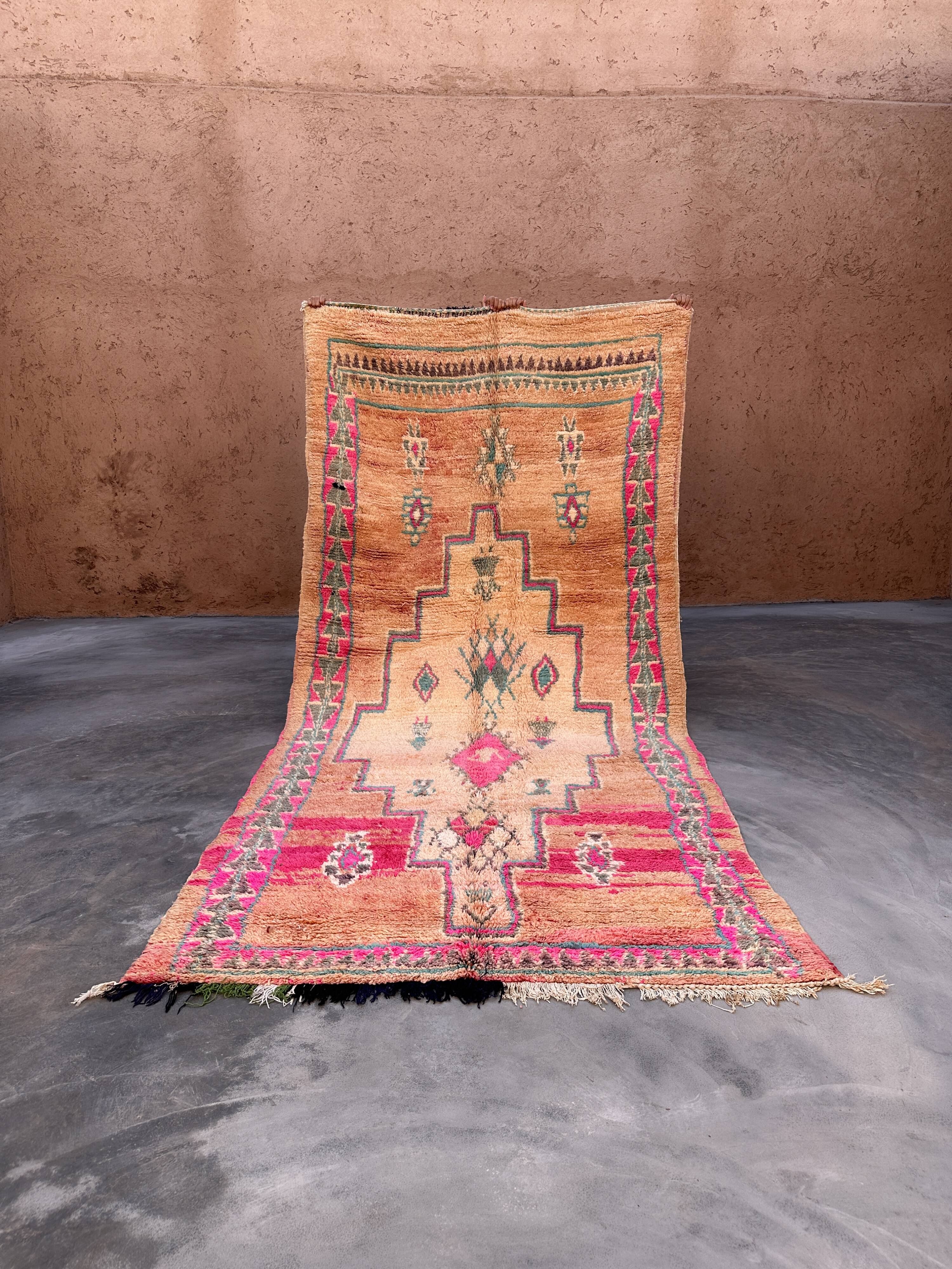 Tapis Marocain  Boujad coloré - 369 x 176 cm