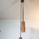 Teak Pull Pendant Ceiling Lamp Domus 1960s
