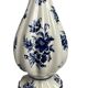 Capodimonte, blue and white ruffled vase, Italy, 20th century