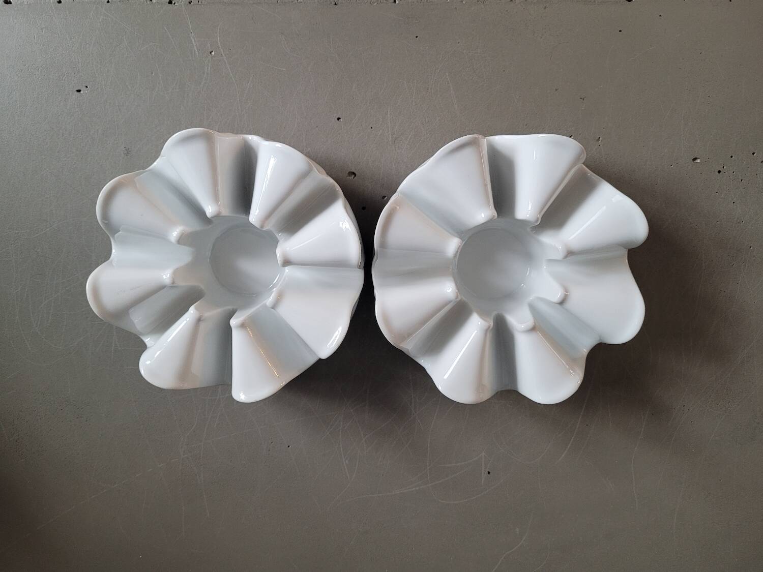 Pair of Bavarian porcelain candlesticks, Seltmann Weiden