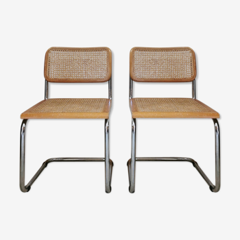 Pair of chairs Marcel Breuer model Cesca B32