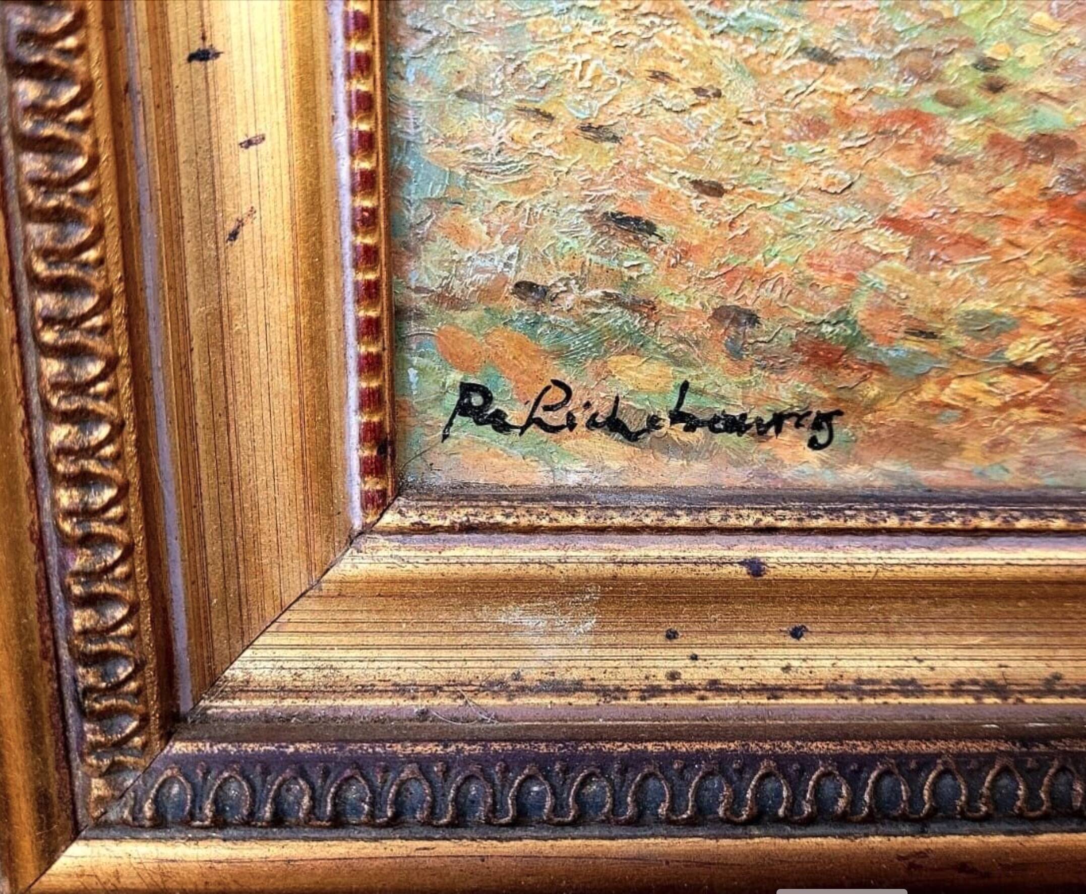 Huile sur bois impressionniste