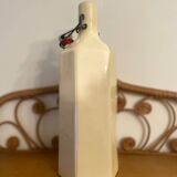 Vintage cream stoneware bottle vase