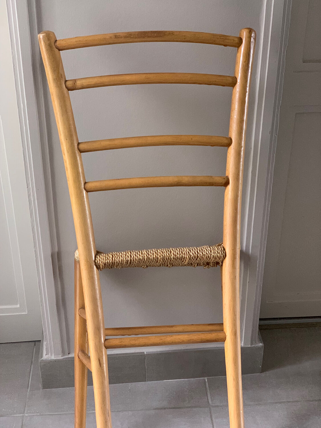 Vintage blond wood chair