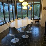 3m table and 10 tulip chairs set