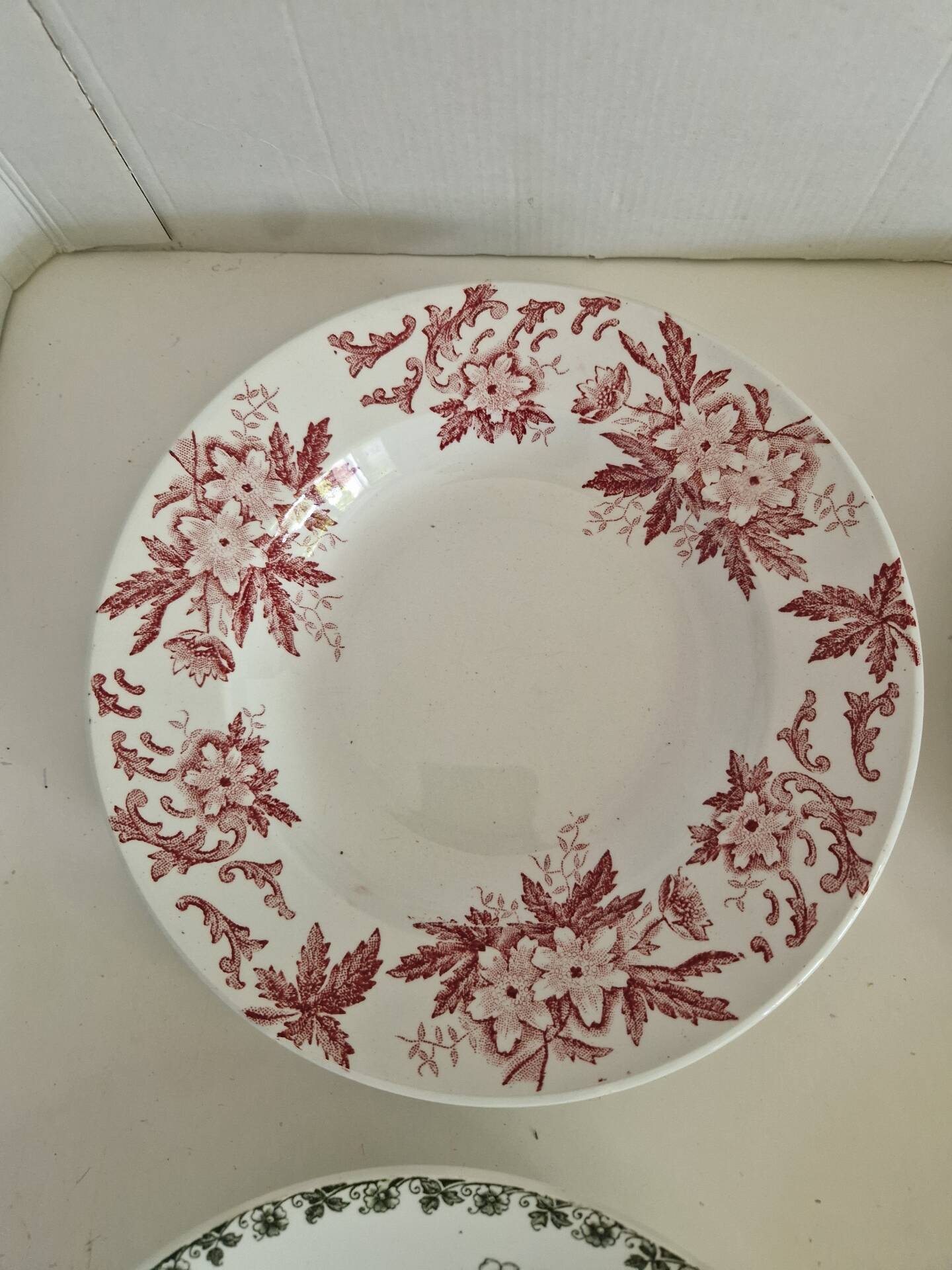 Set of 6 Deep Plates Saint Amand Terre De Fer Anemone Model Den