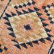 Navy Blue & Orange Vintage Runner Rug, 79x395Cm