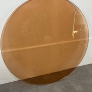 Kappa coffee table in steel and smoked glass, Maria Pergay style, 1970s.