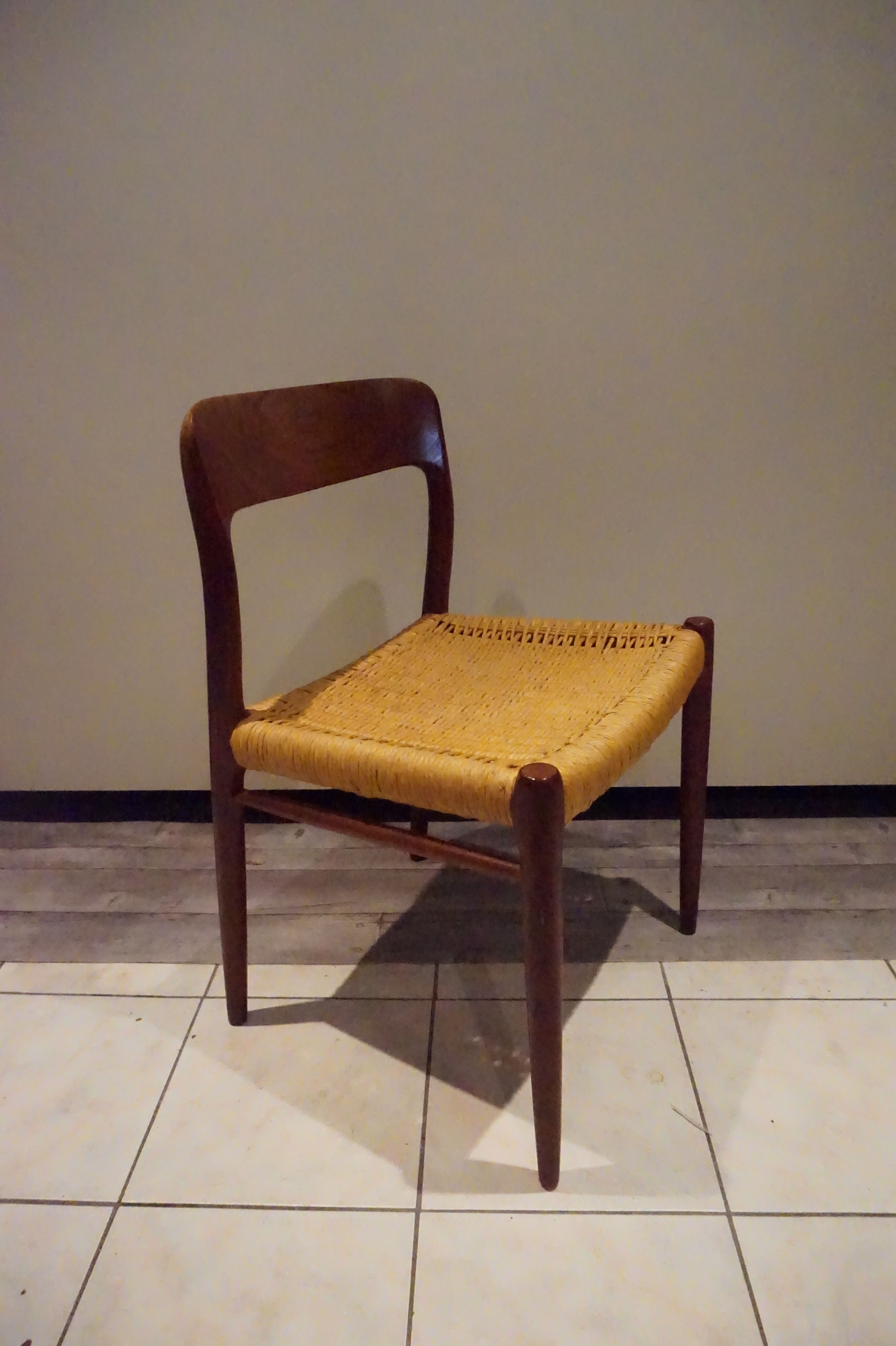 4 chairs Danoises Teck Model 75 from N.O.Moller