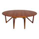1960s Vintage Gate-leg Teak Danish Dining Table by Niels Koefoed
