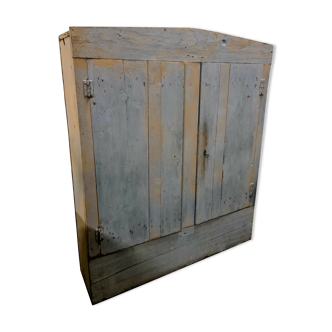 cabinet folk art wood painted original, around 1900