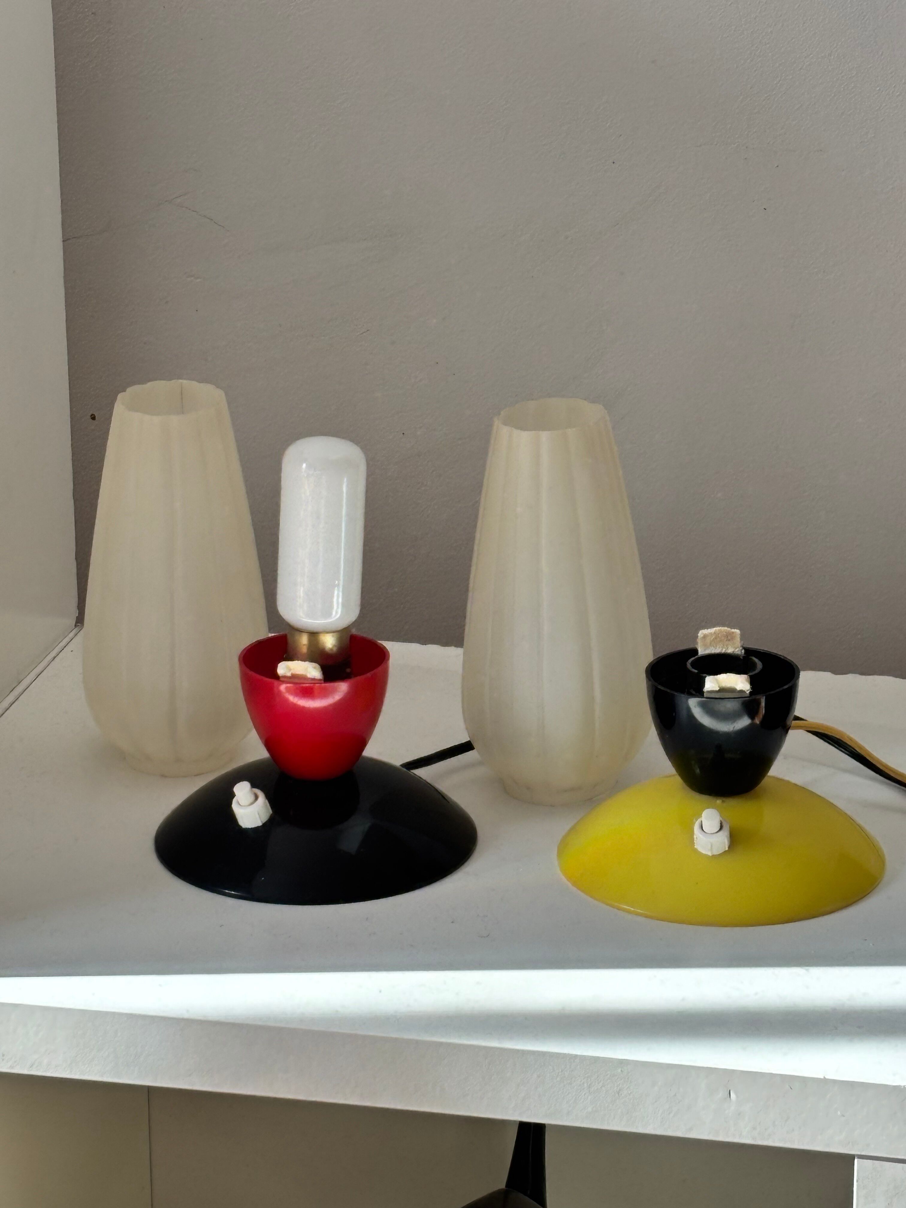 Paire de lampes de chevet 1960