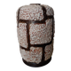 Large brutalist lamp base in glazed ceramic, Fat Lava decor 1970.