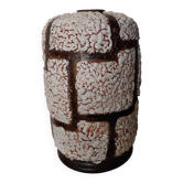 Large brutalist lamp base in glazed ceramic, Fat Lava decor 1970.