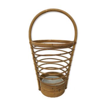 Umbrella holder in ratan, France, 1970