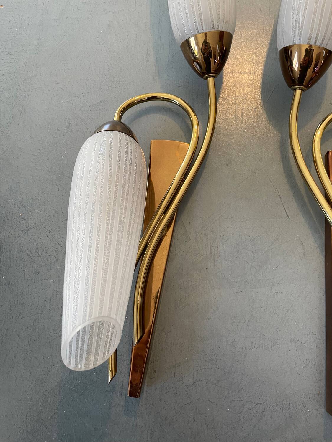 Pair of vintage double wall lights