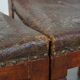 Set of 6 Original Antique Dutch Leather Dining Chairs