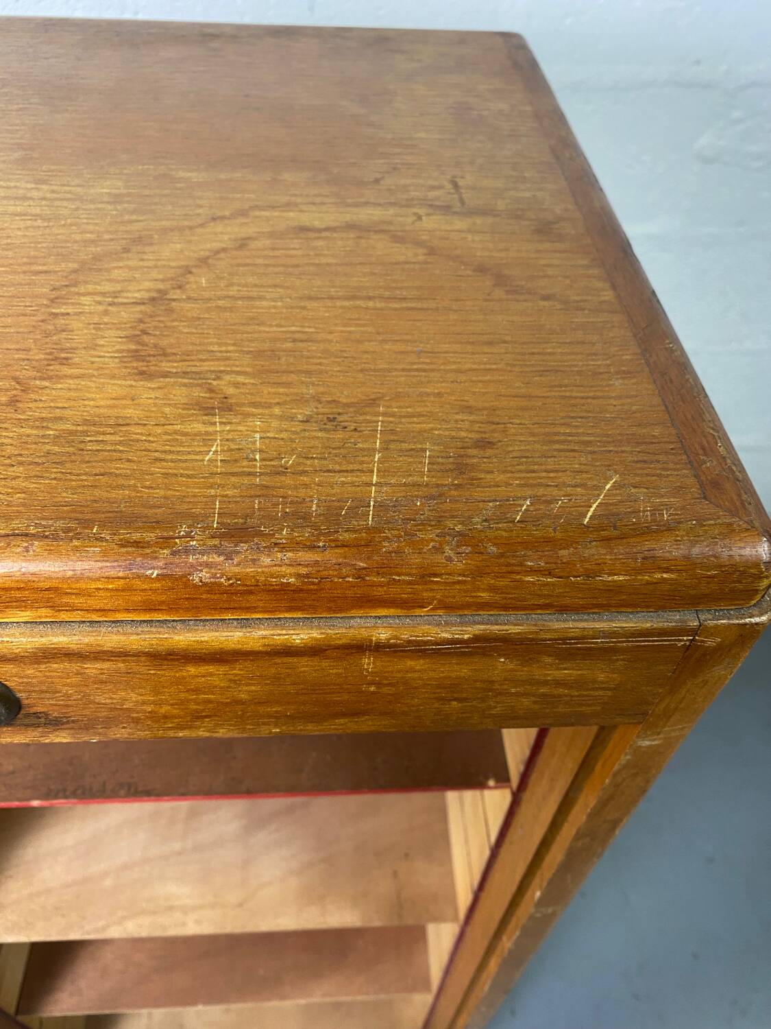 Vintage curtain file cabinet