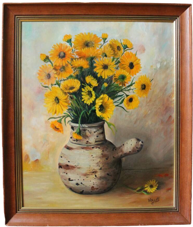 Viollet F. "Bouquet of yellow flowers"