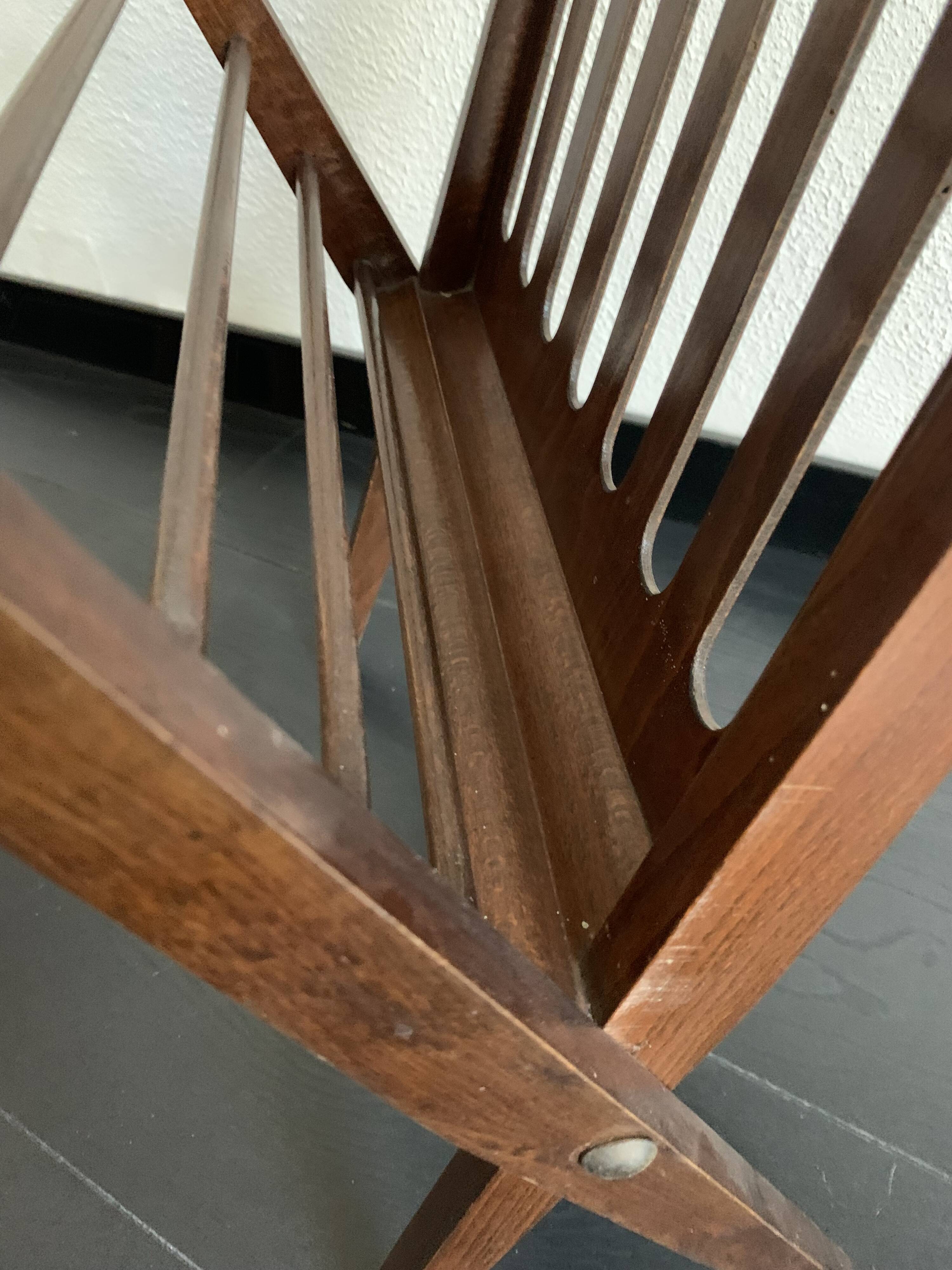 Vintage magazine rack 1960 Cees Braakman vinyl magazines - 56 x 45 cm