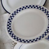 6 Vintage Mismatched Blue and White Porcelain Dessert Plates Set B0