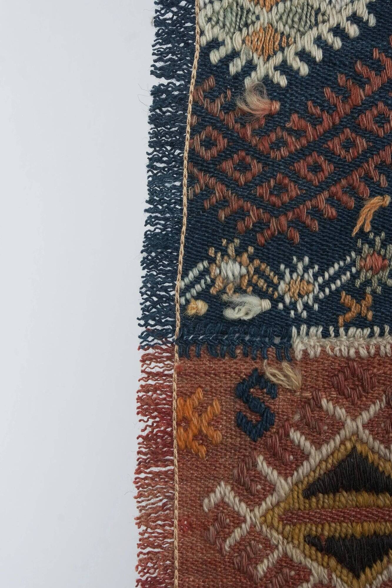 Vintage Turkish kilim handwoven 156x377 cm