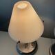 Pair of vintage lamps in wood and chrome metal