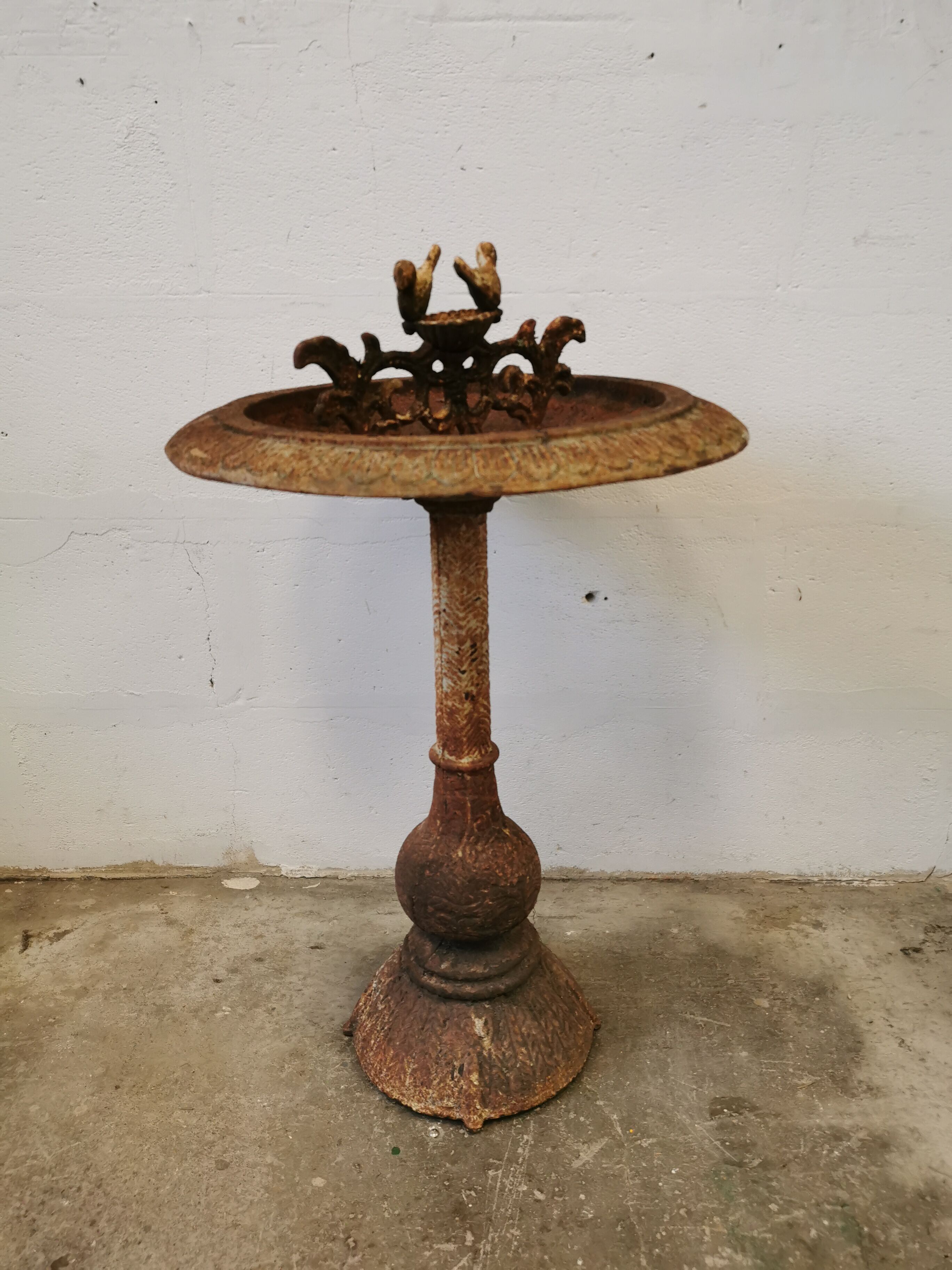 Cast iron bird bath