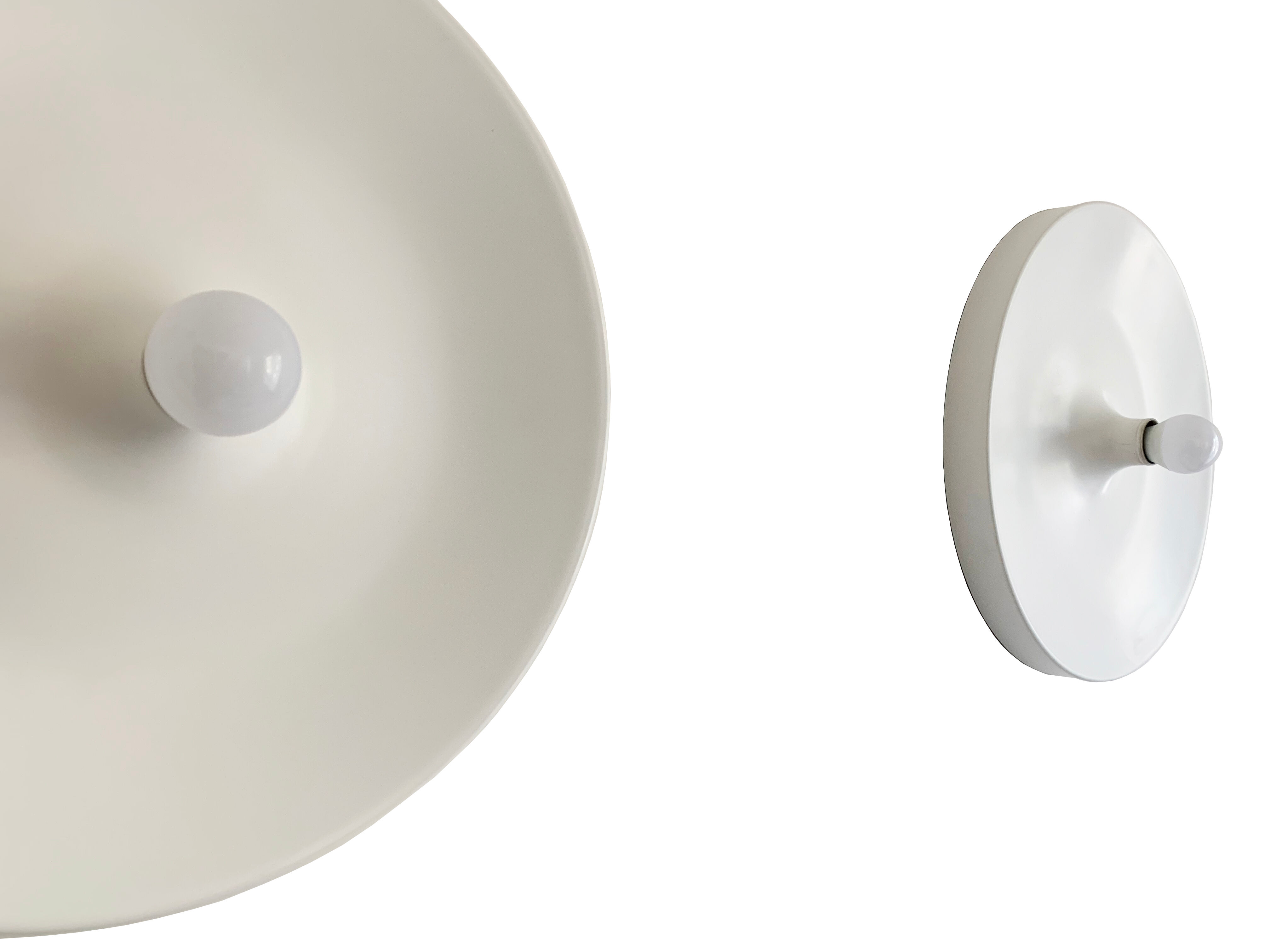 Very Large White Space Age Lamp - Produced Staff Leuchten -  Wall Or Ceiling Lights - 1970s