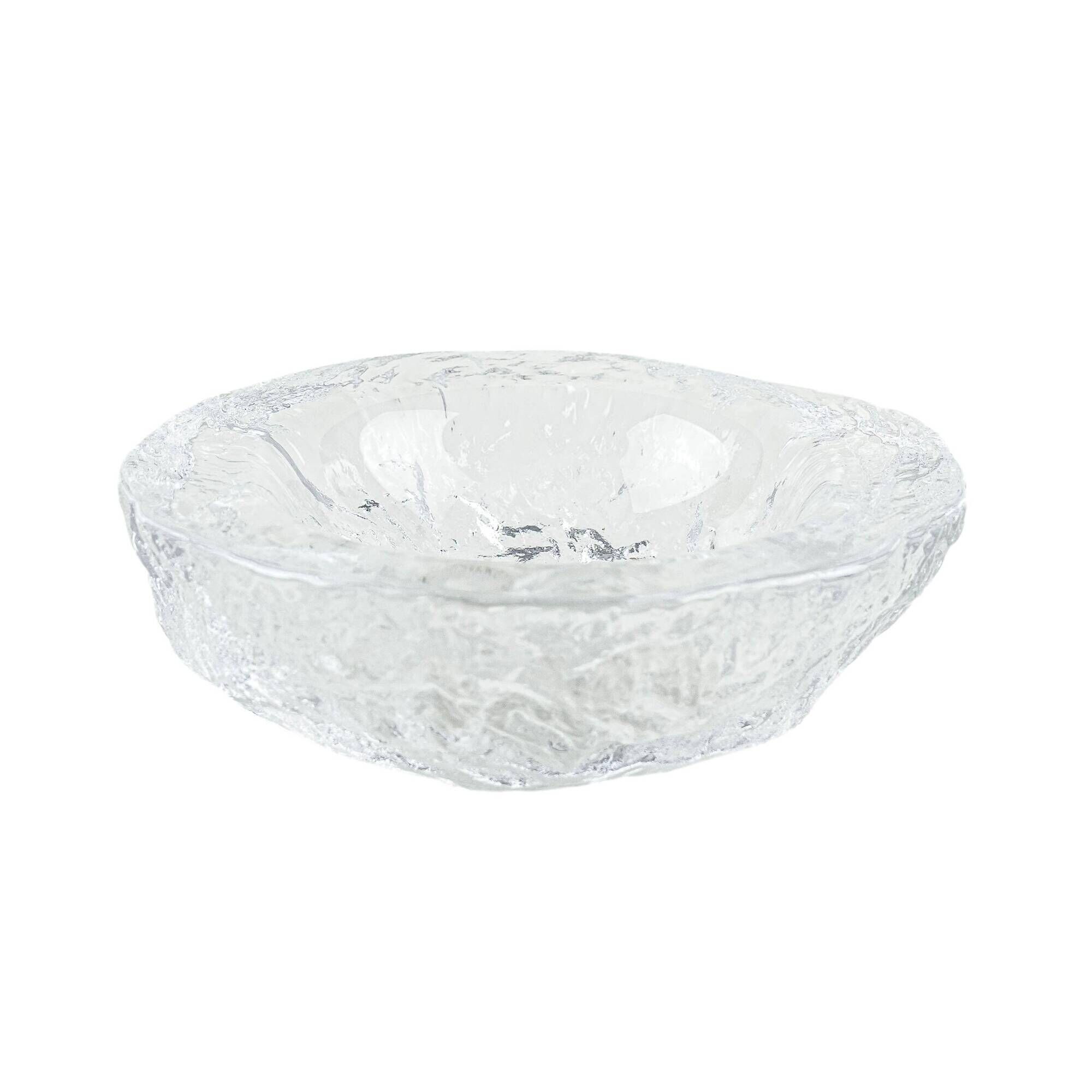 Kosta Boda Textured Glass Platter, Swedish Art Glass, 1960s