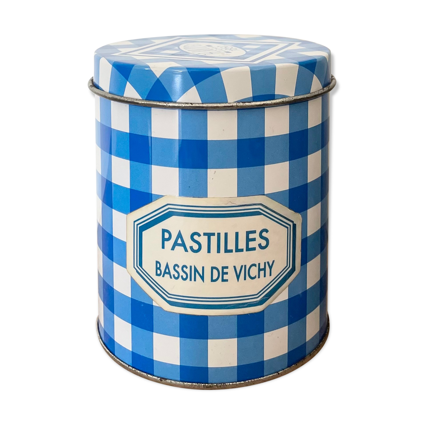 Vintage metal box Vichy pellets