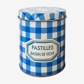 Boîte métal vintage pastilles Vichy