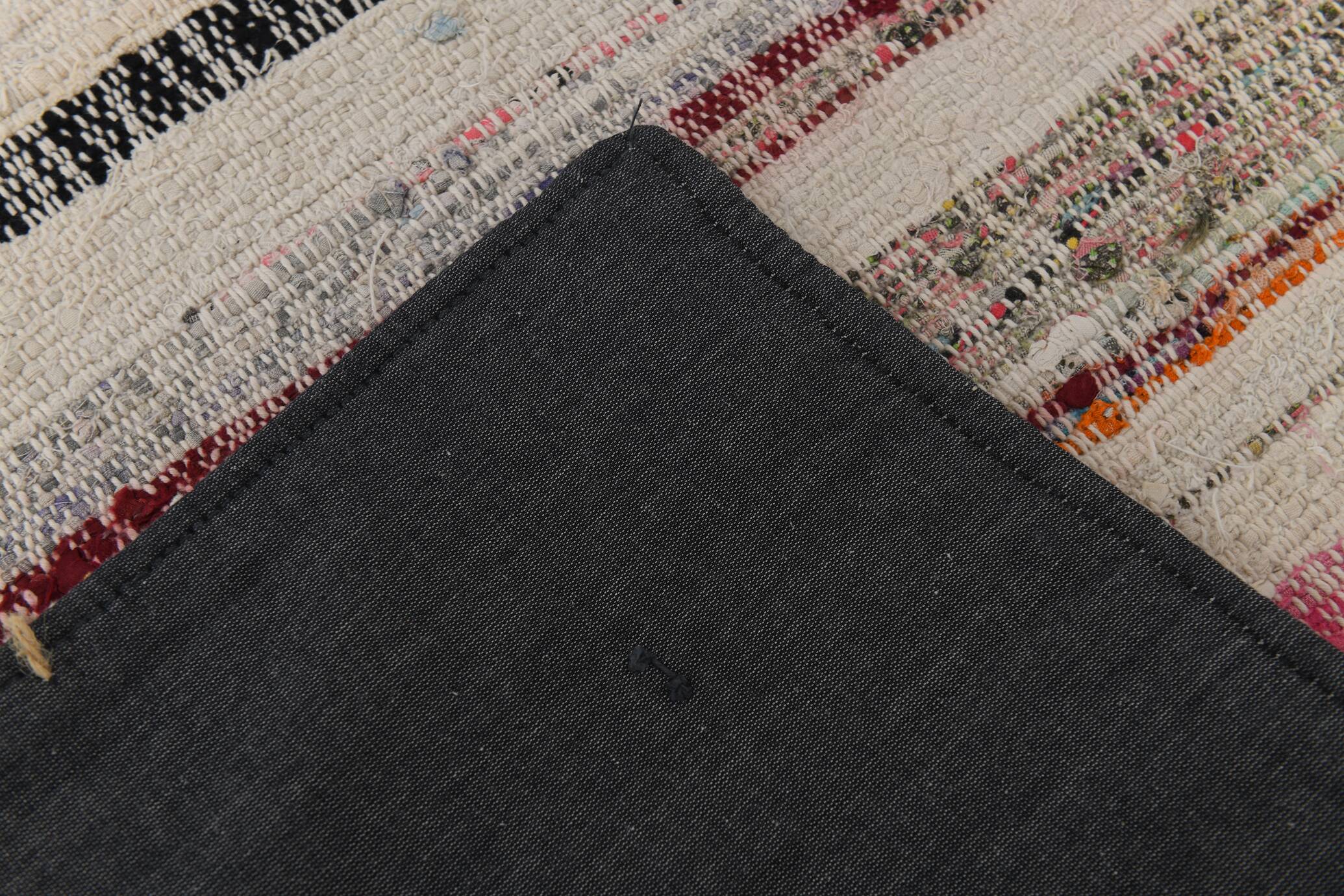 Large Striped Multicolor Vintage Kilim Rug, 292x327Cm