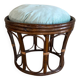 Vintage rattan pouf