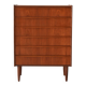 Commode scandinave vintage avec poignées sculptées