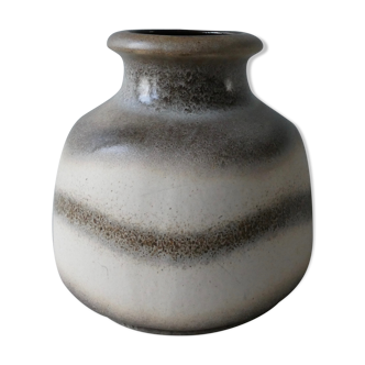Vase en céramique tons naturels années 70