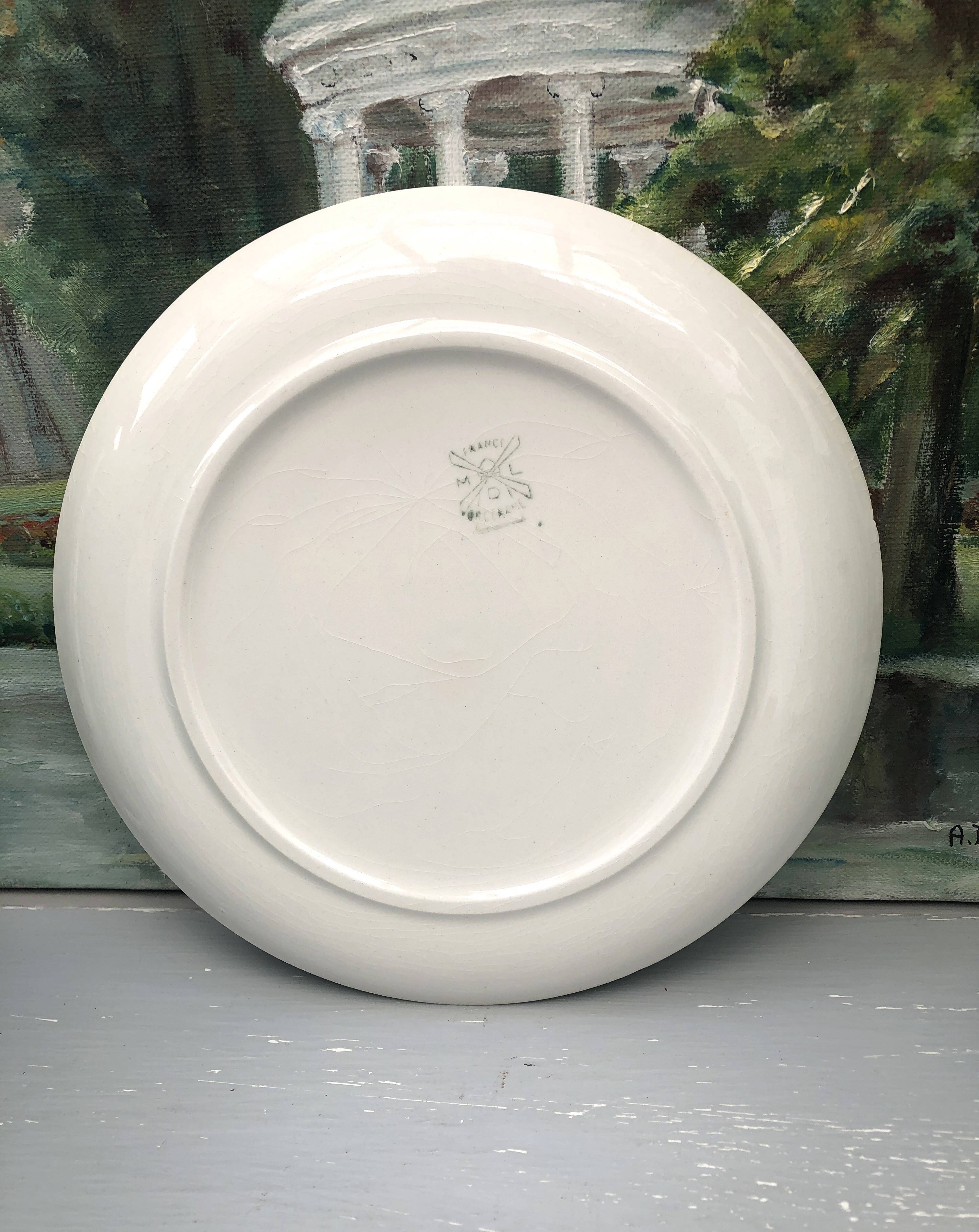 Dessert plate from the 50s/60s Moulins des Loups