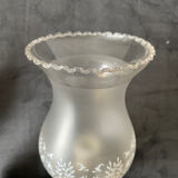 Pair of frosted glass globe wall lights from the early 20th century