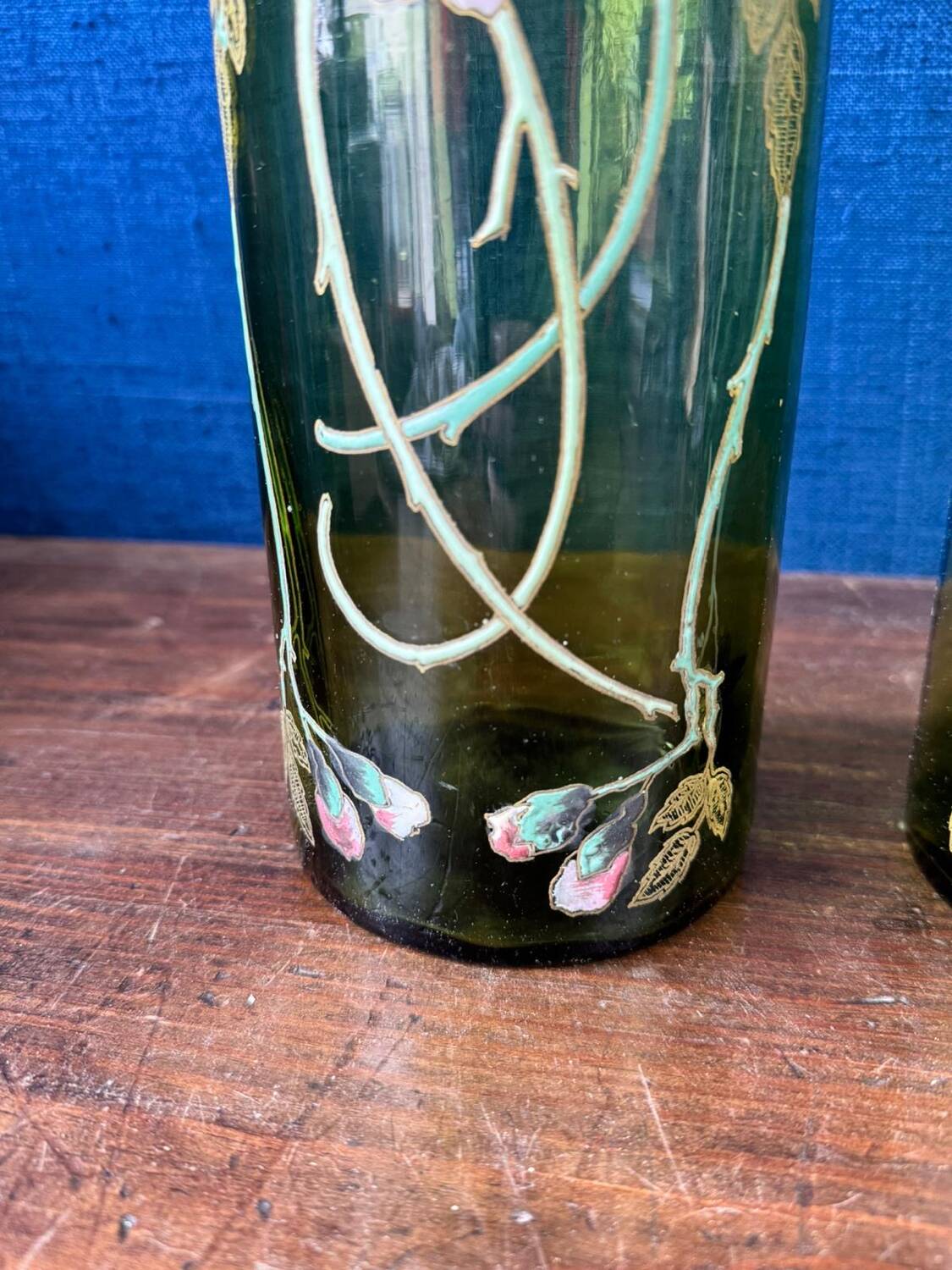 Pair of large Legras vases from the Art Nouveau period.