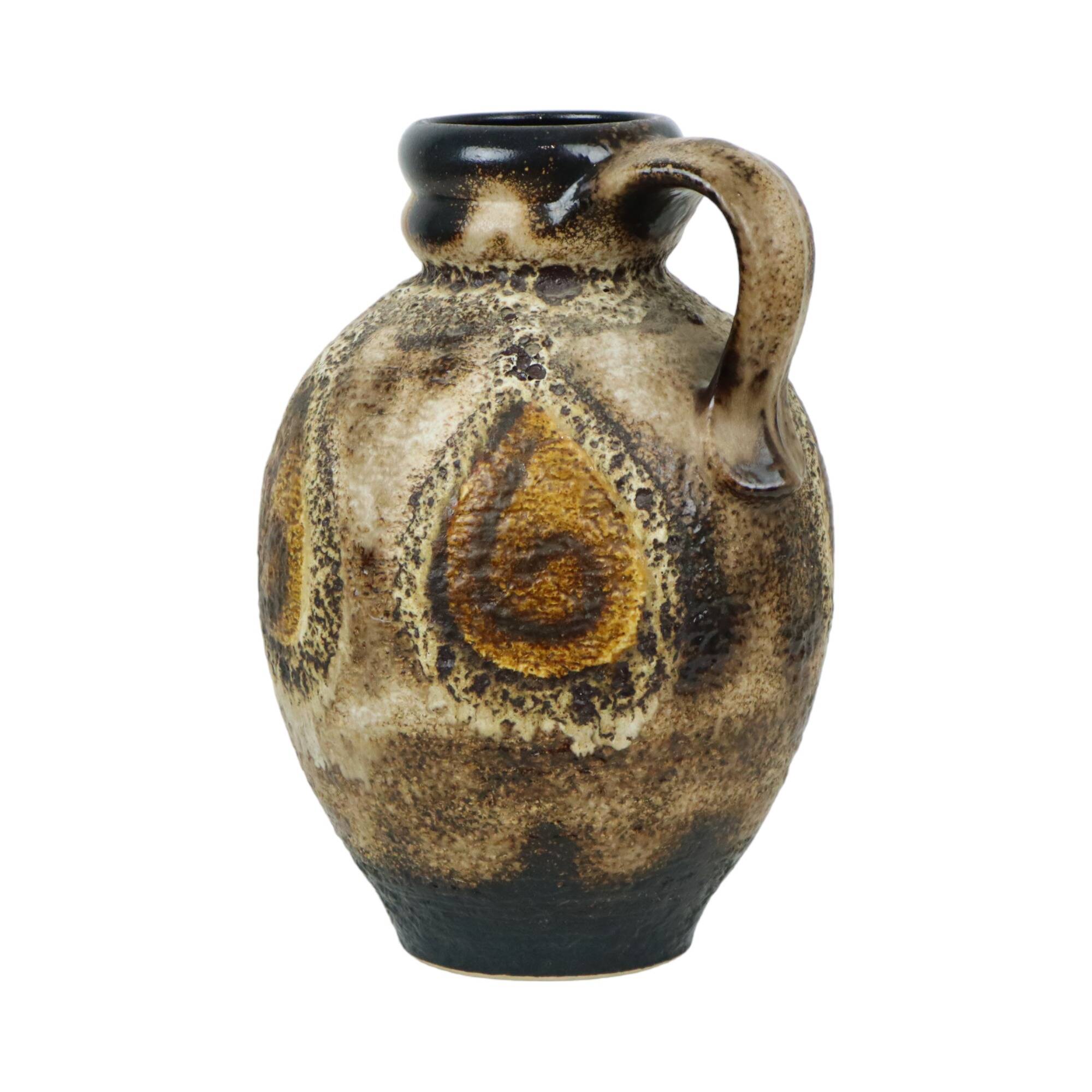 Vintage West Germany Fat Lava Drip Glaze Pottery Dumler Breiden Vase 36-40