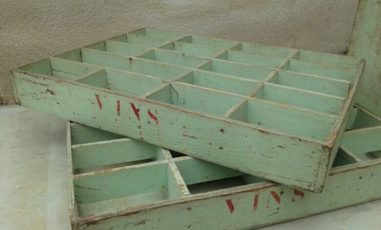 Caisse de rangement bistrot vin