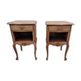 Pair of oak bedside tables