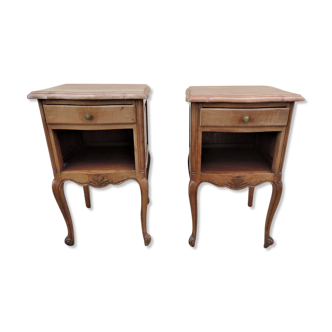 Pair of oak bedside tables