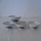 4 bowls purple decoration flowers Sarreguemines twists