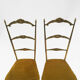 Paire de chaises en laiton, style Chiavari