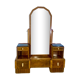 Dressing table art deco 1920 walnut magnifying glass portor marble